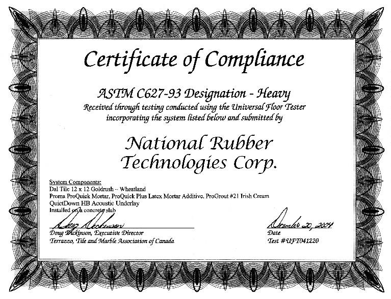 Robinson Test ASTM 627 Designation