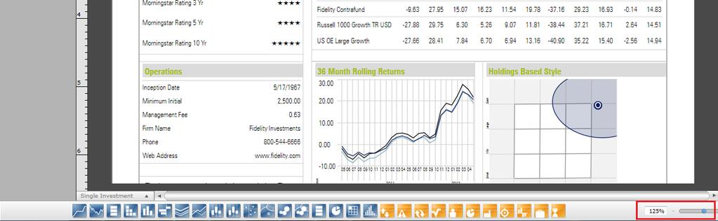 Once you have created a factsheet, it is very easy to customize any of the charts