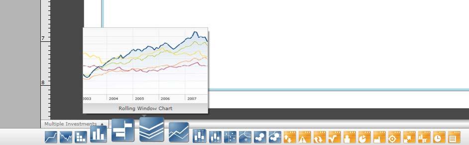 6. A blank slide appears where you will now be able to add charts and tables to create your custom presentation.
