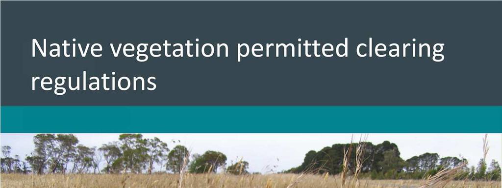 The removal of native vegetation has been regulated in Victoria under the Planning and Environment Act since 1989. This is not new legislation.