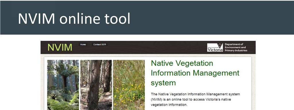 The Native Vegetation Information Management system allows an applicant to determine which pathway their application will fall in. It is an online system.