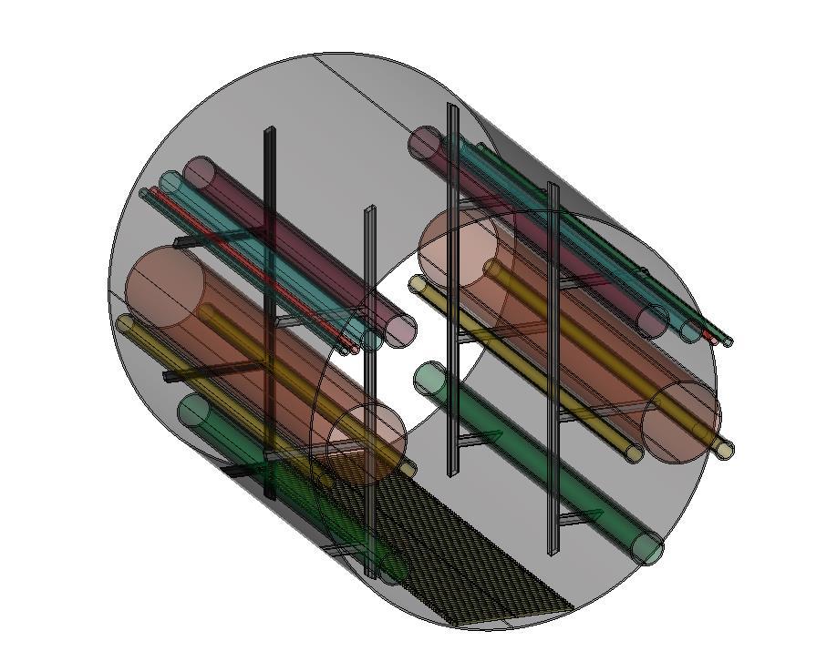 Figure 7: Cross sectional CAD drawing of steel tunnel