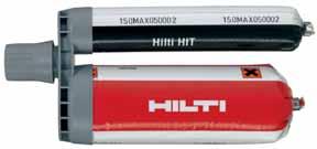 Hilti HIT-HY 150 MAX post installed rebars Hilti HIT-HY 150 MAX post installed rebars Injection mortar system Benefits Hilti HIT-HY 150 MAX 330 ml foil pack (also available as 500 ml and 1400 ml foil