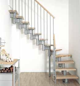 Kompact STAIRCASES WIDTH: - cm MIN. HEIGHT cm MAX. HEIGHT cm WOOD SHADES STEEL COLOURS www.fontanotstaircases.co.