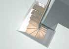 0 Komoda /design your staircase IS ADJUSTABLE IN RISE, GOING AND ROTATION KOMODA comprises treads with steel supports and a railing on one side.