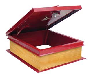 RETROFIT GALVANIZED ROOF HATCH: RHR Series RHR-1 Load/Deflection: Roof hatch cover has been tested and approved to support a minimum live load or 40 lbs/ft² with a maximum deflection of 1/150th of