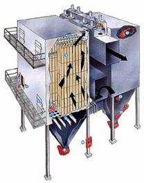 Emission Control Technology Bag House Filters Exhaust gas is cleaned via filter bags The accumulated dust is cleaned off pneumatically, or by a shaker Low in initial