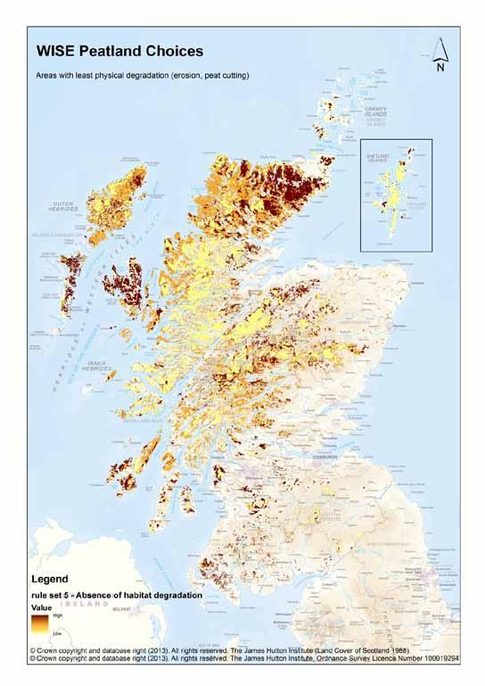 MINUS Figure 4: Data on where peatland vegetation is still