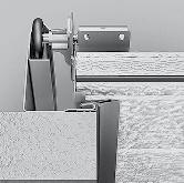 Stainless steel roller brackets and intermediate hinges.
