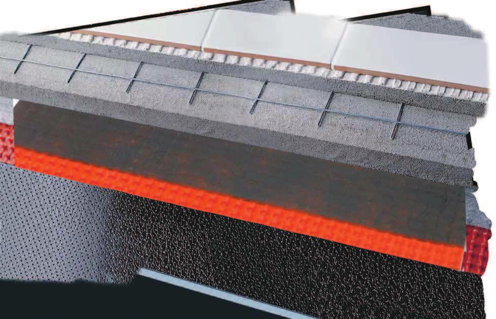 It is extremely resistant to compression, traction, impact and puncture; it confers bis perfect mechanical protection on the existing waterproofing layer with an increase in thickness of only 8 mm.
