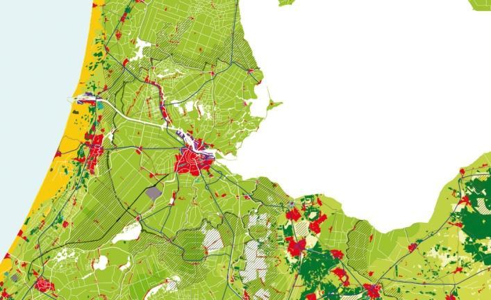 Urbanisation has led to a an increasing battle for space in the Greater Amsterdam region 1950 1980 2010