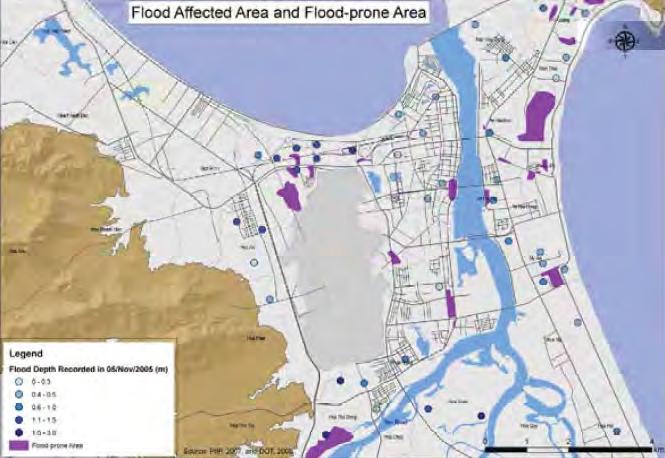 Final Report : Chapter 6 Figure 6.2-2 Flood inundation area Earthquake There is less possibility on large damage of Tsunami hit to Vietnam by UN report (24 March, 2011).