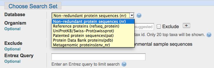 Non-redundant protein nr(non-redundant protein sequences) GenBank CDS translations NP_, XP_ refseq_protein Outside Protein PIR,