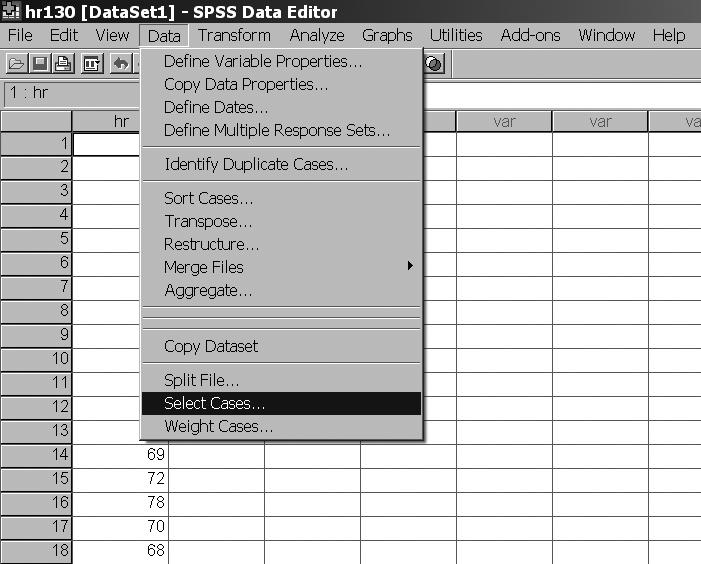 02-Warner-45165.qxd 8/13/2007 5:00 PM Page 47 Introduction to SPSS 47 dialog window.