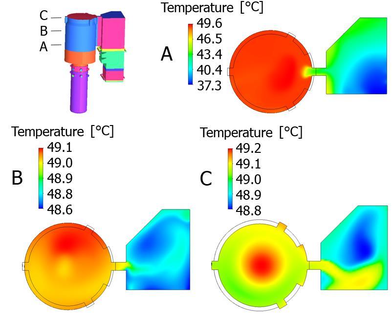 5 Temperature distribution at chosen lateral