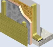 Frame Wall (Insulation Between Studs) Figure 4 Dwarf Walls (Insulation Between Studs) Treated softwood counter batten