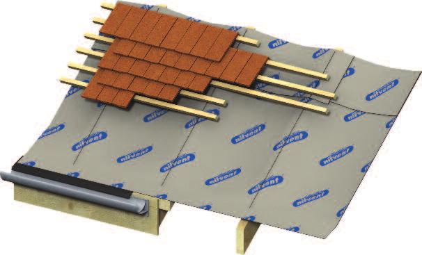 BREATHABLE MEMBRANE FOR UNVENTILATED PITCHED ROOFS AND TIMBER FRAME WALLS All types of pitched roofing Timber framing Under battens or directly on sarking boards New build Re roofing Kingspan nilvent