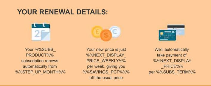 colour and graphic elements to allow us to feature each of the new sections: Personalised introduction Clear icon based pricing information