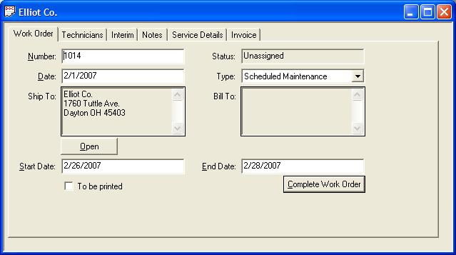 Figure 35 Ready to Complete Work Order A confirmation message will display before the work order is
