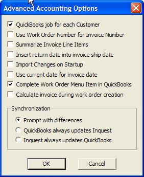 Figure 2 Advanced Accounting Options QuickBooks job for each Customer This option is on by default and is rarely turned off.