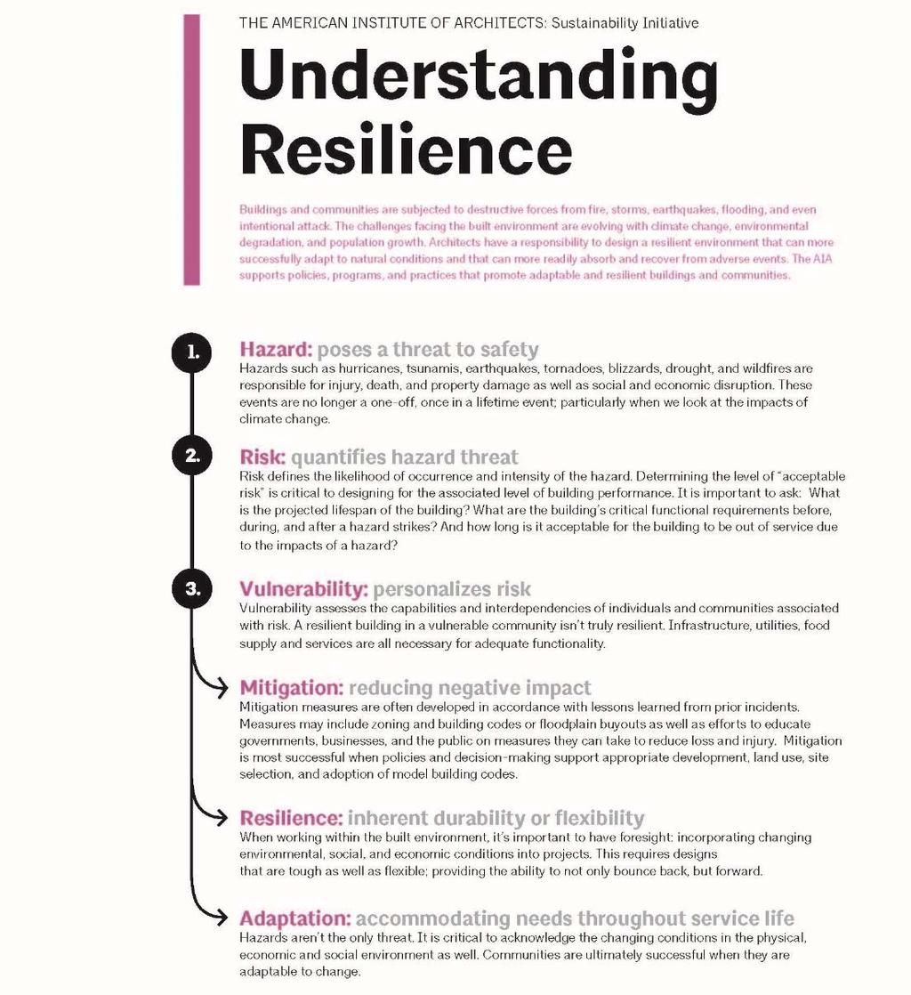 RESILIENCE AS CAUSE AND EFFECT Laying the
