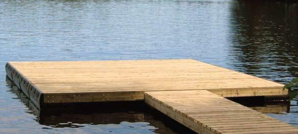 This is a great height for most cottage docks offering maximum stability for your dollar. You may have noticed that older floating docks were built with used barrels and they were always tippy.