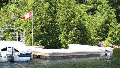 If you are building a dock 60 x10 or 600 square feet, you would need 24 floats minimum (600 divided by 25 = 24) to float your dock properly.