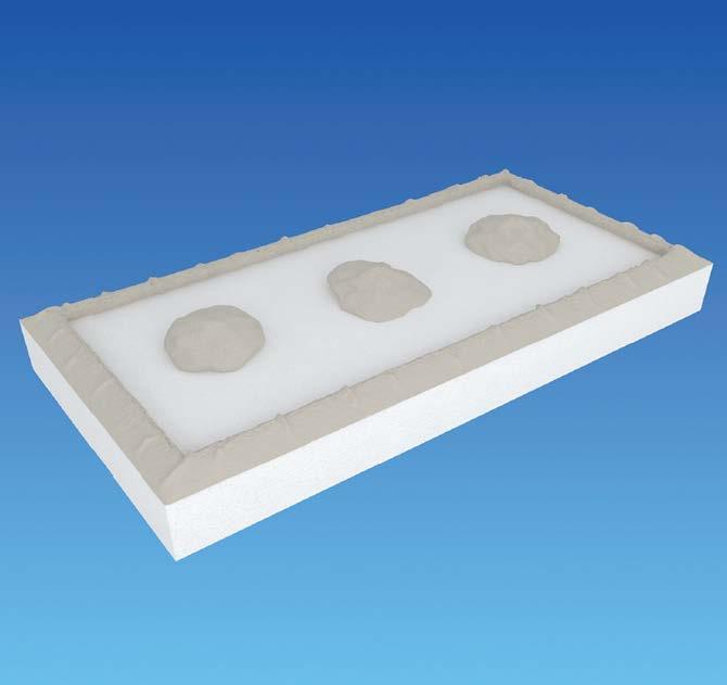 Figure 2 Application of adhesive ETICS hard foam insulation boards with ETICS