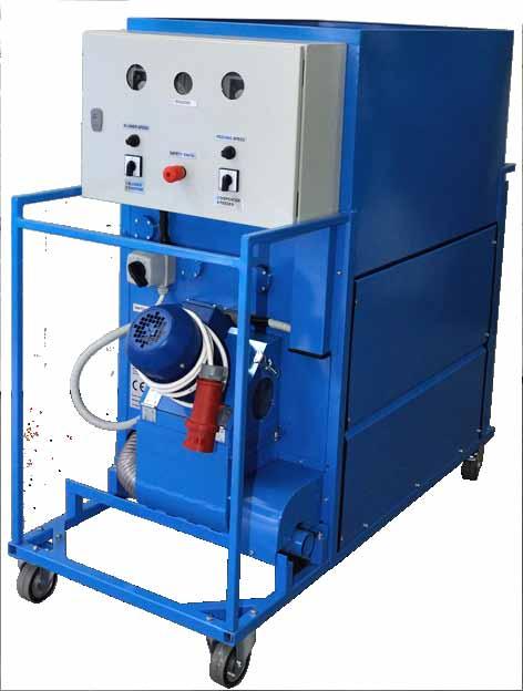 ADW 2013 (three -phase power supply) A specialized machine for blowing of various types of granulates and for wet spraying of cellulose materials.