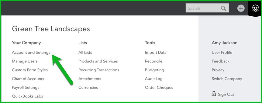 Company Settings In QuickBooks Online, there are settings that let you customize QuickBooks Online to your client s business. You can use these settings for a wide variety of purposes.
