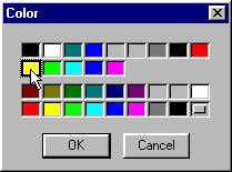 Blumquist Figure 1-16 Figure 1-17 Selection menu Color dialog box You have to wonder if the person who developed the Microsoft Organization Chart program was color blind for choosing such a horrid