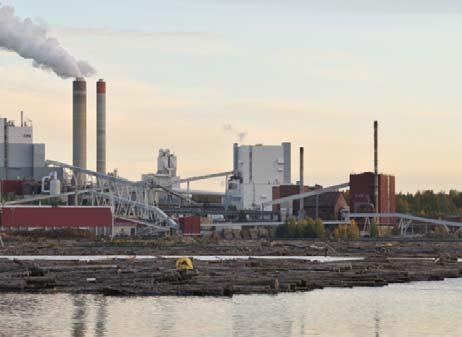 produces electricity and process steam for the paper mill site and district heat for the City of Lappeenranta.