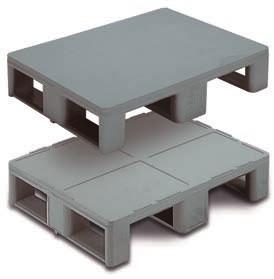 PALLETS 800 x 600 x 60 mm Article code Surface Load bearing capacity* (at room temperature) static dynamic racked / support on short sides on long sides runners crossways Standard colour light grey