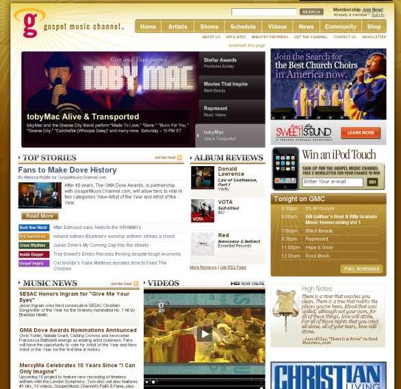GospelMusicChannel.com A Leading Source For Music Fans GospelMusicChannel.