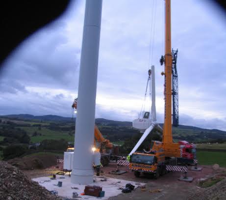 Crane Erection For the erection of the wind turbine the crane pad must be complete to the required specifications. Failing to do so will result in time delay which involves extra cost.