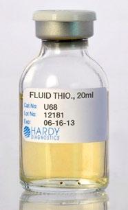 ..U46 Fluid Thioglycollate Broth Medium with Indicator, USP For the cultivation of anaerobic microorganisms.