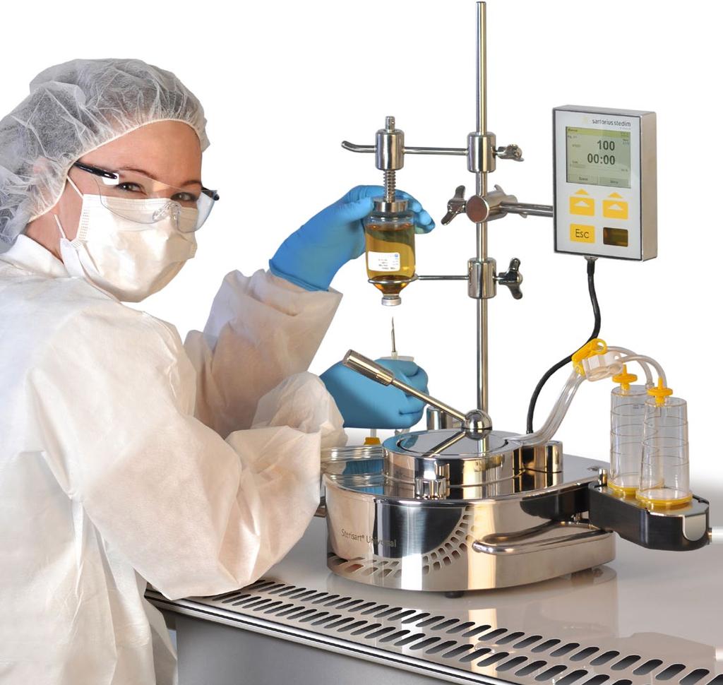 Sterility Testing - Filtering Sterisart Universal Pump Sterility Testing System The preferred method for sterility testing is the membrane filter method using a closed sterility test system, such as