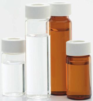 18 Sampule Vials Select from glass or HDPE Glass vials made from 180 low potassium borosilicate glass that conforms to ASTM E 438 Type I, Class A and USP Type I requirements Background counts are