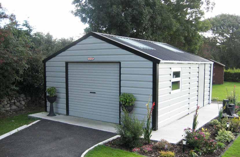 DURASTORE GARDEN SHEDS AND GARAGES GUTTERS & DOWNPIPES PVC gutters & downpipes are fitted to all buildings.