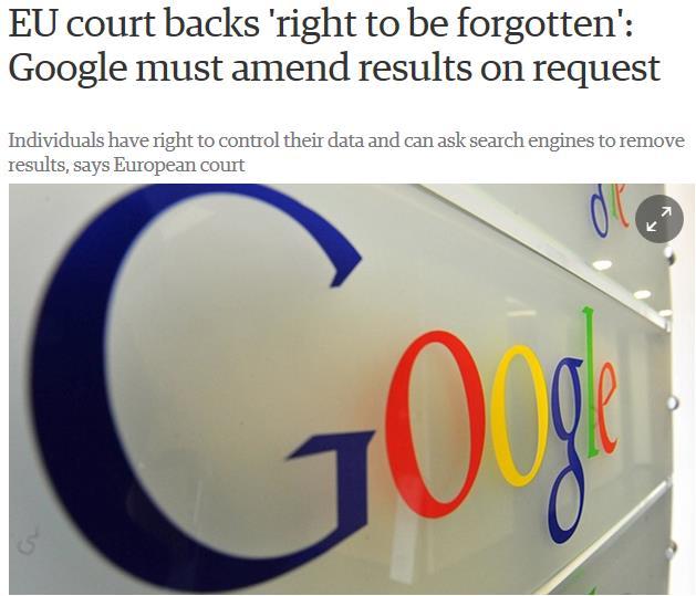 The right to erasure ( right to be forgotten ) Who?