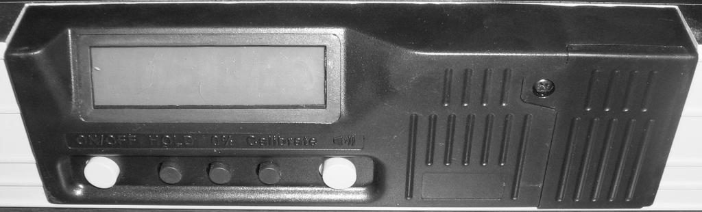 Operation Refer to the Assembly Drawing on Page 6. LCD Display Controls ON/OFF HOLD 0% CALIBRATE ))) 1. On/Off: Holding this button down for several seconds turns the LCD display on or off.