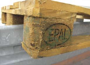 It is not permitted to use pallets having their
