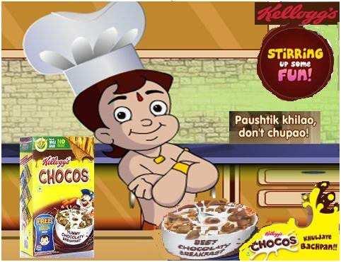 same product Related to Children s purchase intention for Kelloggs chocos, following hypothesis were developed and tested: H 2 : Young Children (7-12 yrs) would rate the Kelloggs chocos equally for
