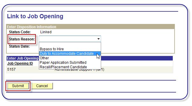 Manually Add Applicants Enter the reason (optional) for manually adding the applicant and then click on the