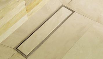 finishes tiled or brushed stainless steel Decorative stainless steel grate option for a chic and stylish finish Suitable for use with all tile types,