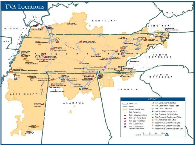 Overview of Power Generation, Transmission & Distribution in Tennessee Tennessee is not like other states with