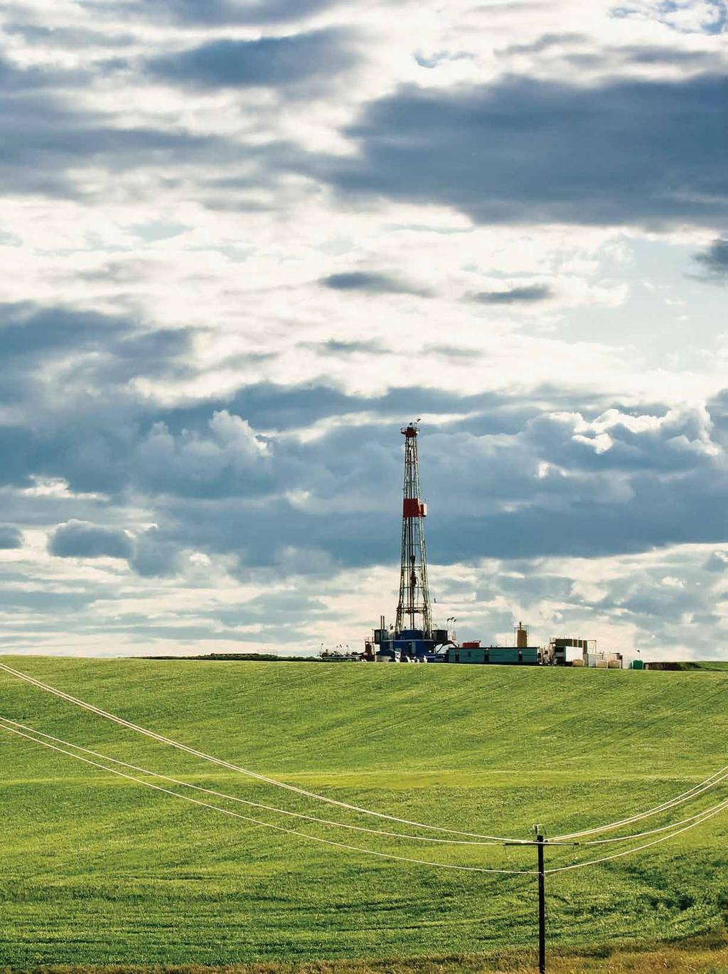A Continental Resources drilling location in North Dakota showing one of the 22 rigs the operator is running