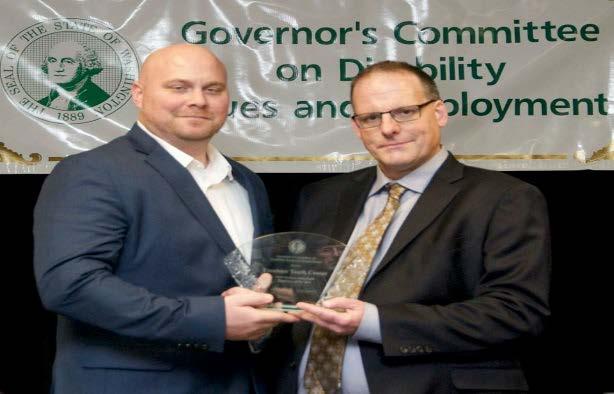 Employer of the Year Excelsior Youth Center Mark Johnson, Excelsior Youth Center, (left) with Chris Carnell,
