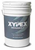 XYPEX MEGAMIX I DAT-MGMII REV-06-12 Description XYPEX MEGAMIX I is a thin parge coat for the waterproofing and resurfacing of vertical masonry or concrete surfaces, as a cap coat for Xypex