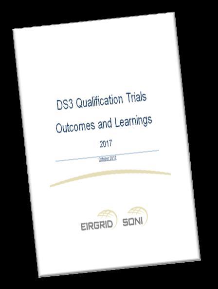 DS3 Qualification Trials Update Trials finished operationally on 01 September Analysis and